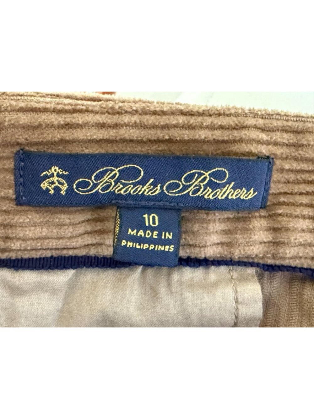 Brooks Brothers Brown Corduroy Pants Womens Size 10 Straight Leg Cotton Blend - Picture 5 of 8